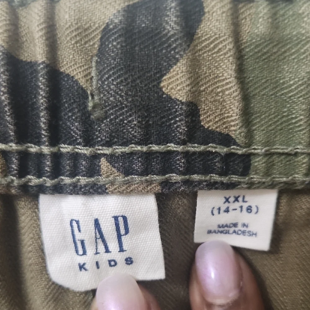 GAP Kids Green Camouflage Pants